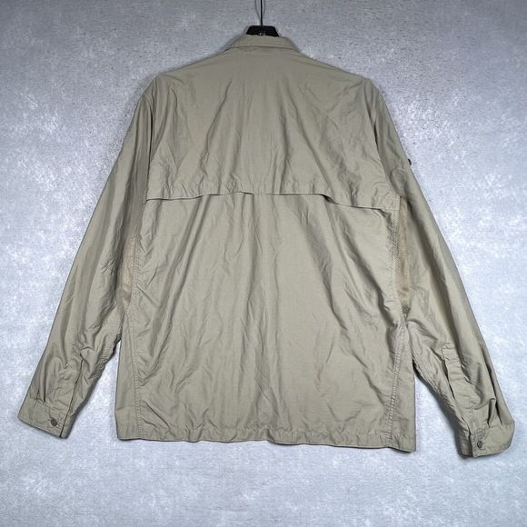 Mountain Hardwear Shirt Men’s Medium Button Up Roll Tab Sleeve Hiking Fishing - Picture 6 of 9